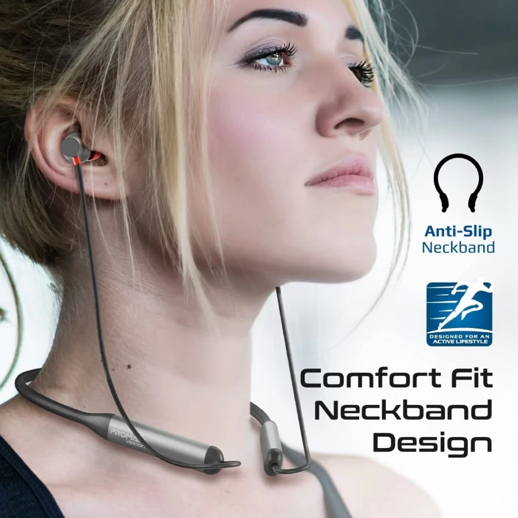 PROMATE VELCON WIRELECTINGNING MOPRONDOND AYPHONES ACTIVE NOVENT INCESTION SPARTINGELS BLUETOOTH SPHENST W/ مضاد للانزلاق مقاومة العرق IPX4 و 35 ساعة-أسود-أسود