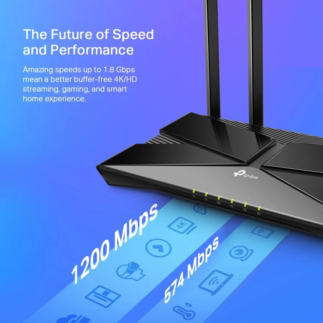 TP-Link Archer AX23 AX1800 WiFi 6 Smart WiFi Dual Band Gigabit Wireless Long Ranger Coverage