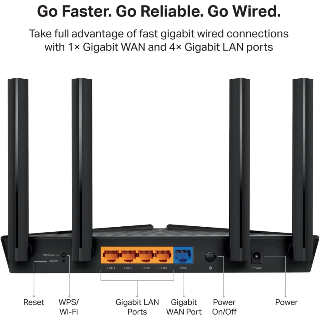 TP-Link Archer AX23 AX1800 WiFi 6 Smart WiFi Dual Band Gigabit Wireless Long Ranger Coverage