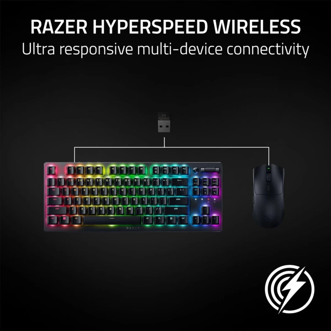 Razer Viper V3 Hyperspeed Wireless Esports 82g خفيفة الوزن 30K DPI مستشعر بصري يصل إلى 280 ساعة عمر البطارية مفاتيح ميكانيكية