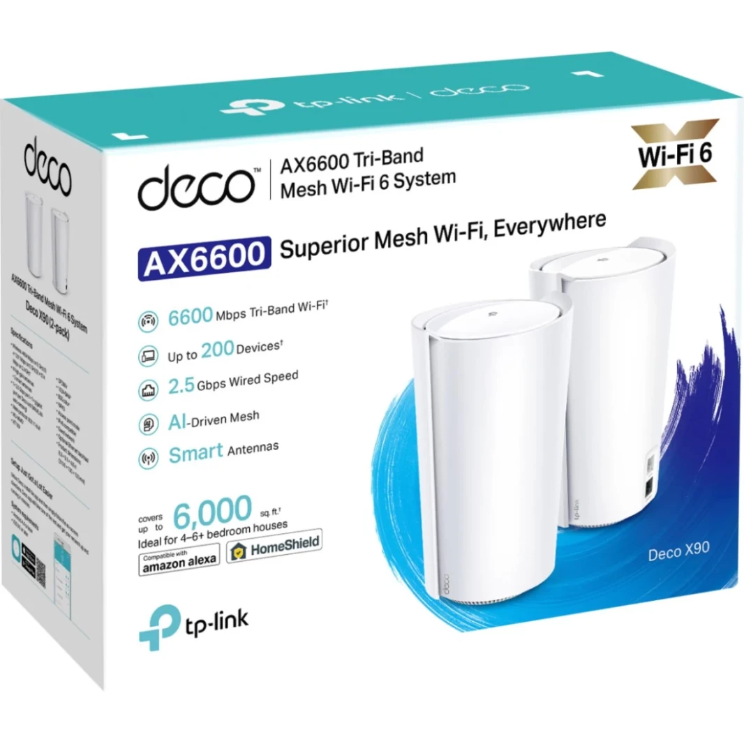 ICN.com : TP-Link DECO X90 AX6600 DECO TRI-Band WiFi 6 Mesh System-يغطي ...