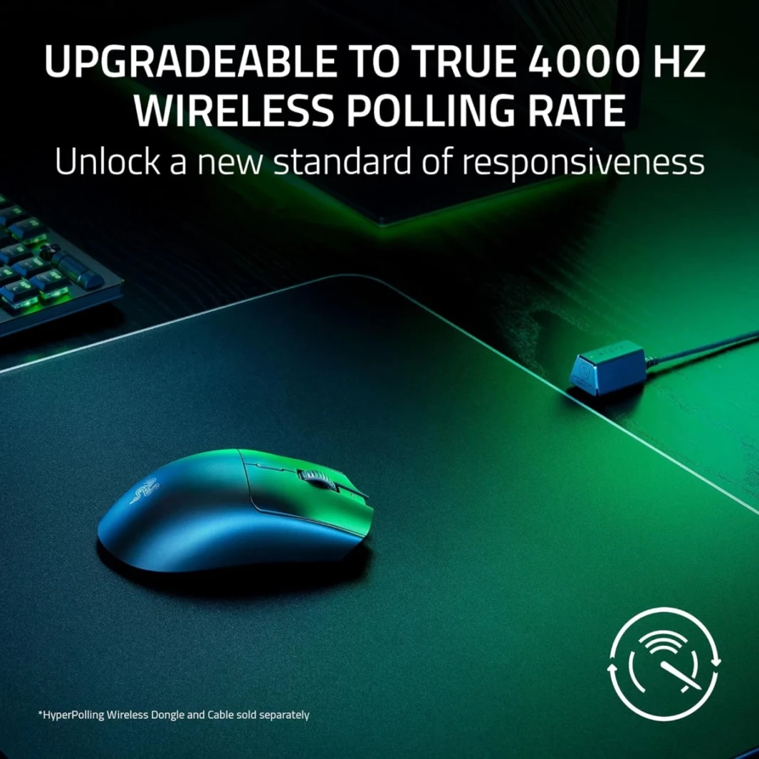 Razer Viper V3 Hyperspeed Wireless Esports 82g خفيفة الوزن 30K DPI مستشعر بصري يصل إلى 280 ساعة عمر البطارية مفاتيح ميكانيكية