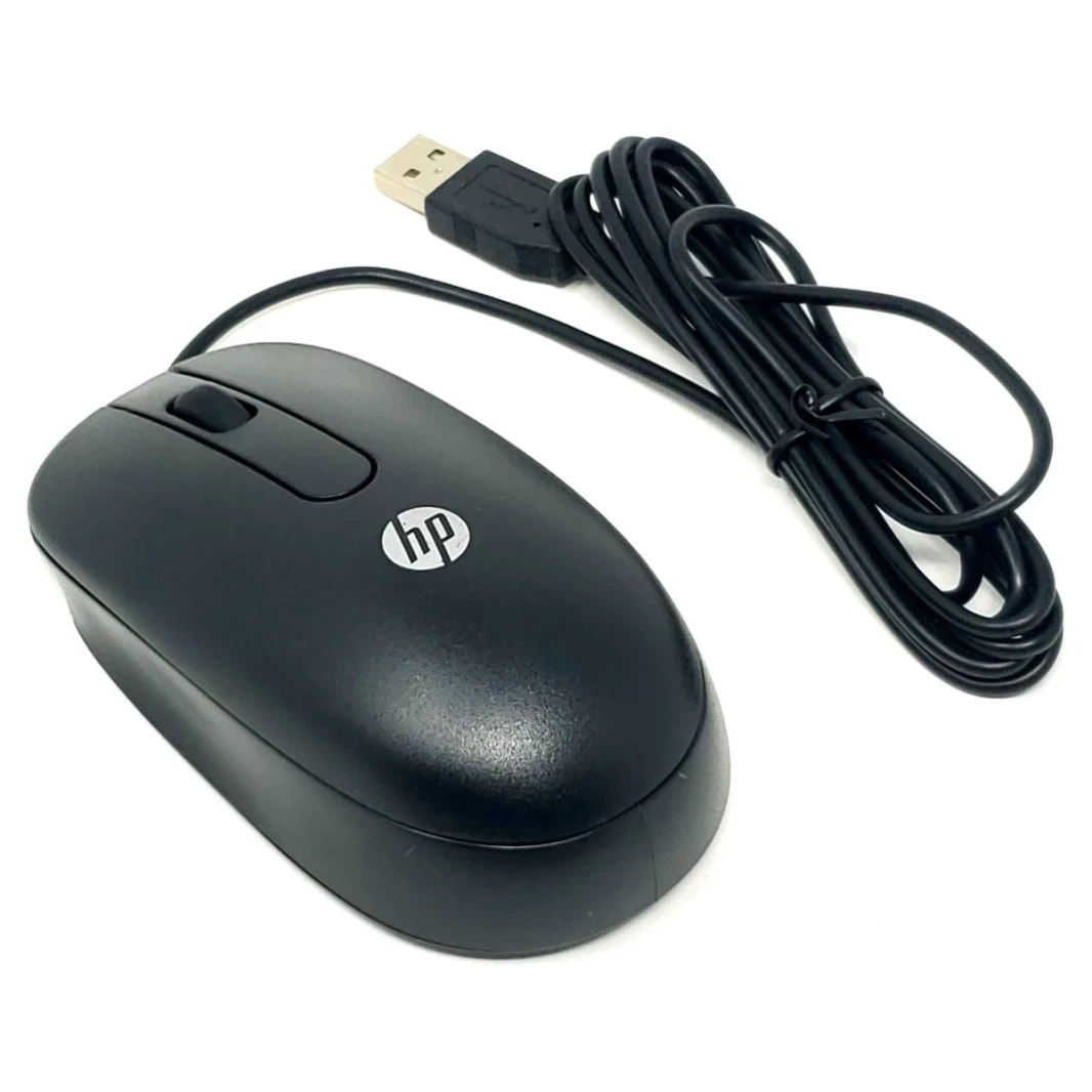 HP Wire USB Pantical Computer Mouse 800 DPI اليسرى أو اليد اليمنى (مربع بني)