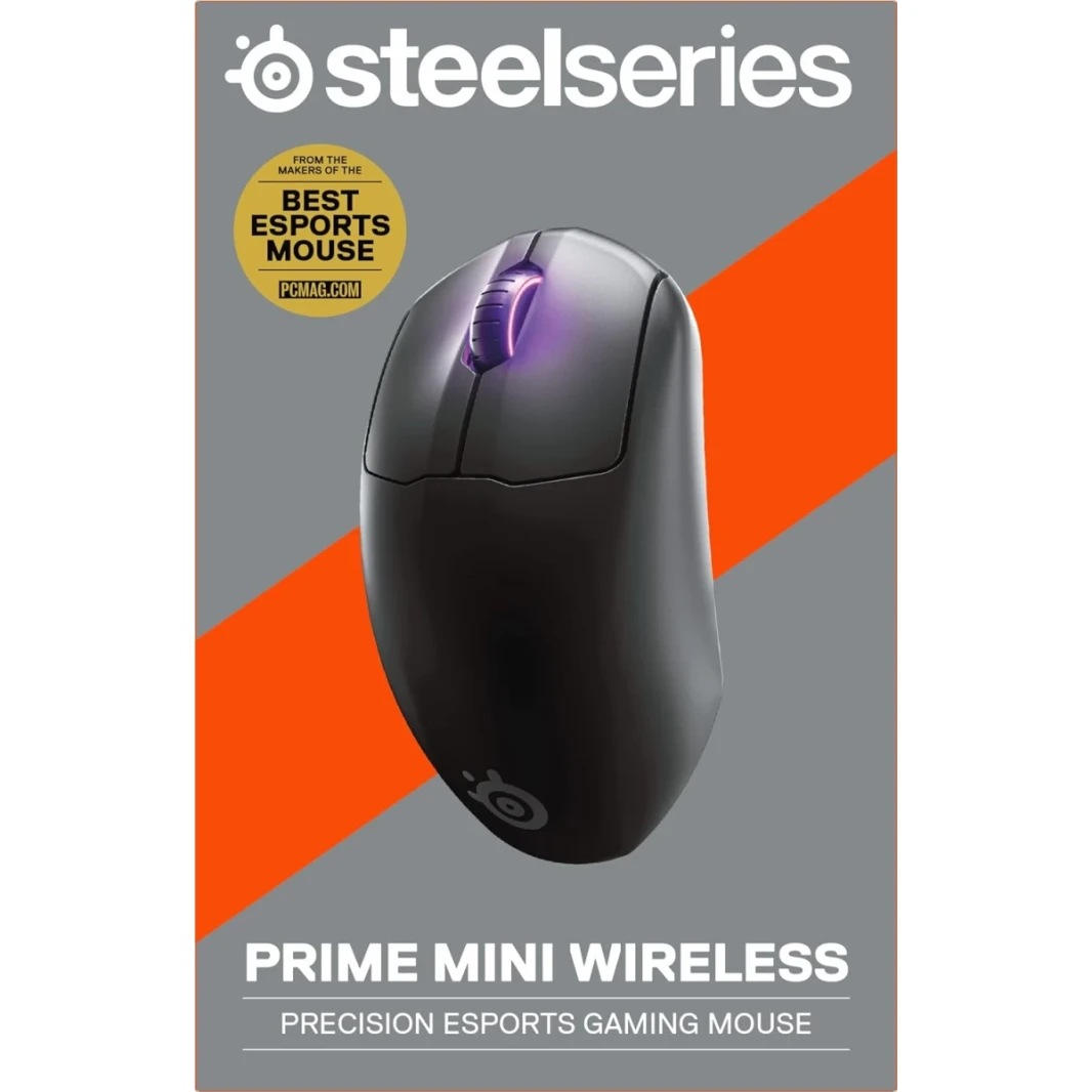 steelseries eSports Pain Mini Wireless FPS Light Light 5 Buttonslag-Free 2.4Ghz00H بطارية 18K مستشعر CPI مفاتيح بصرية مغناطيسية