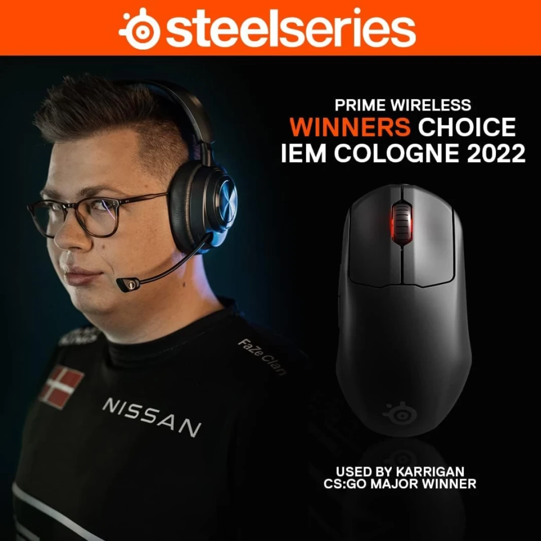 steelseries eSports Pain Mini Wireless FPS Light Light 5 Buttonslag-Free 2.4Ghz00H بطارية 18K مستشعر CPI مفاتيح بصرية مغناطيسية