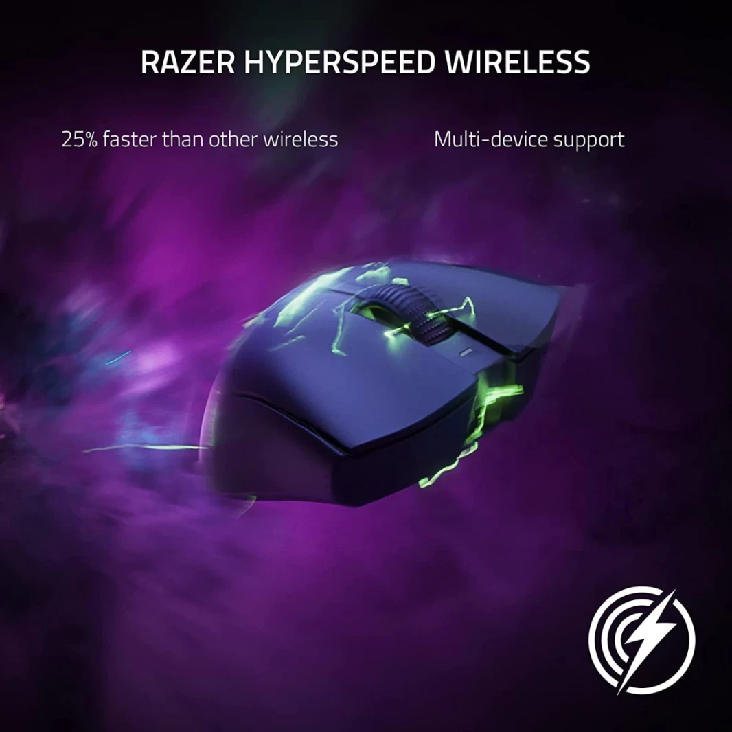 Razer DeathAdder V3 Pro HyperSpeed Wireless 63g Lightweight Focus Pro 30K Optical Sensor Switches Gen-3 - White Color