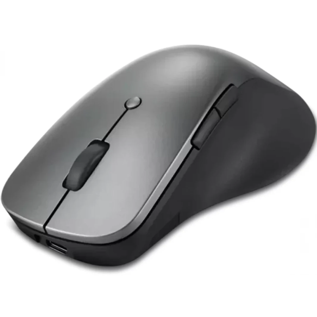 Lenovo Professional Bluetooth recargable حجم كامل 4000 نقطة في البوصة مفاتيح قابلة للبرمجة الماوس - رمادي