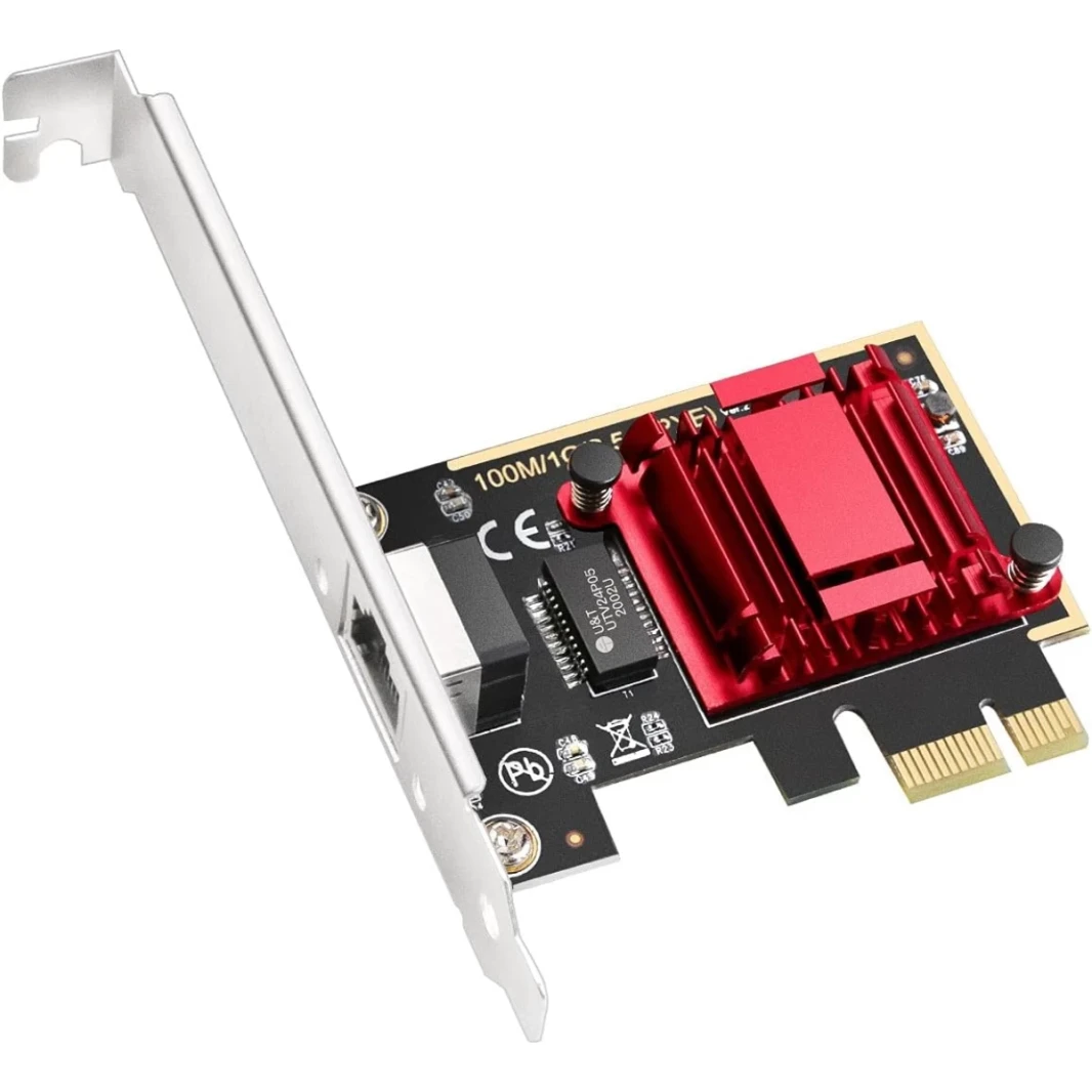 CUDY PE25 2.5GBPS PCIE Express Network Adapter Wake on LAN Flow Control Bracket Low Profile