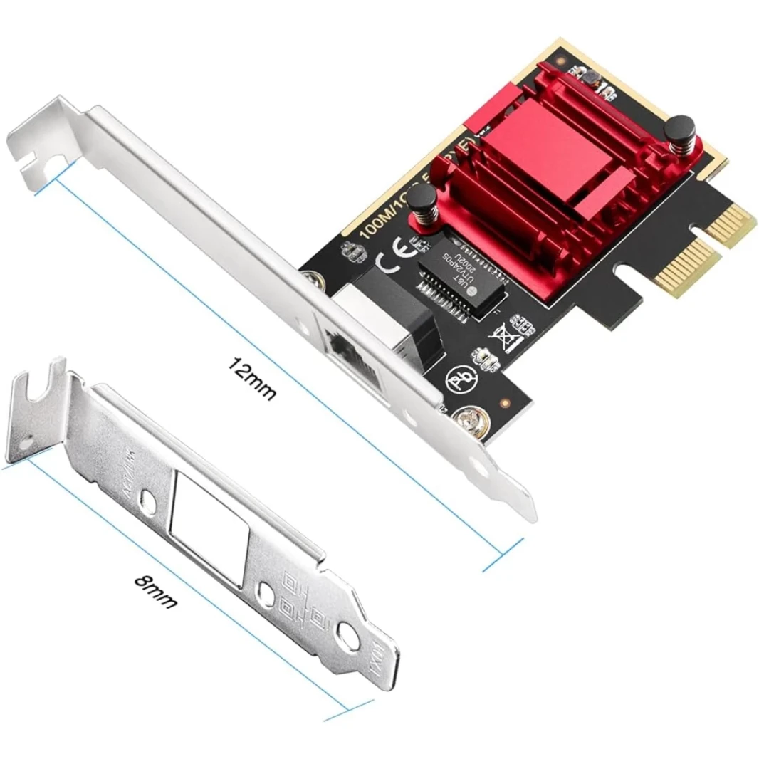 CUDY PE25 2.5GBPS PCIE Express Network Adapter Wake on LAN Flow Control Bracket Low Profile