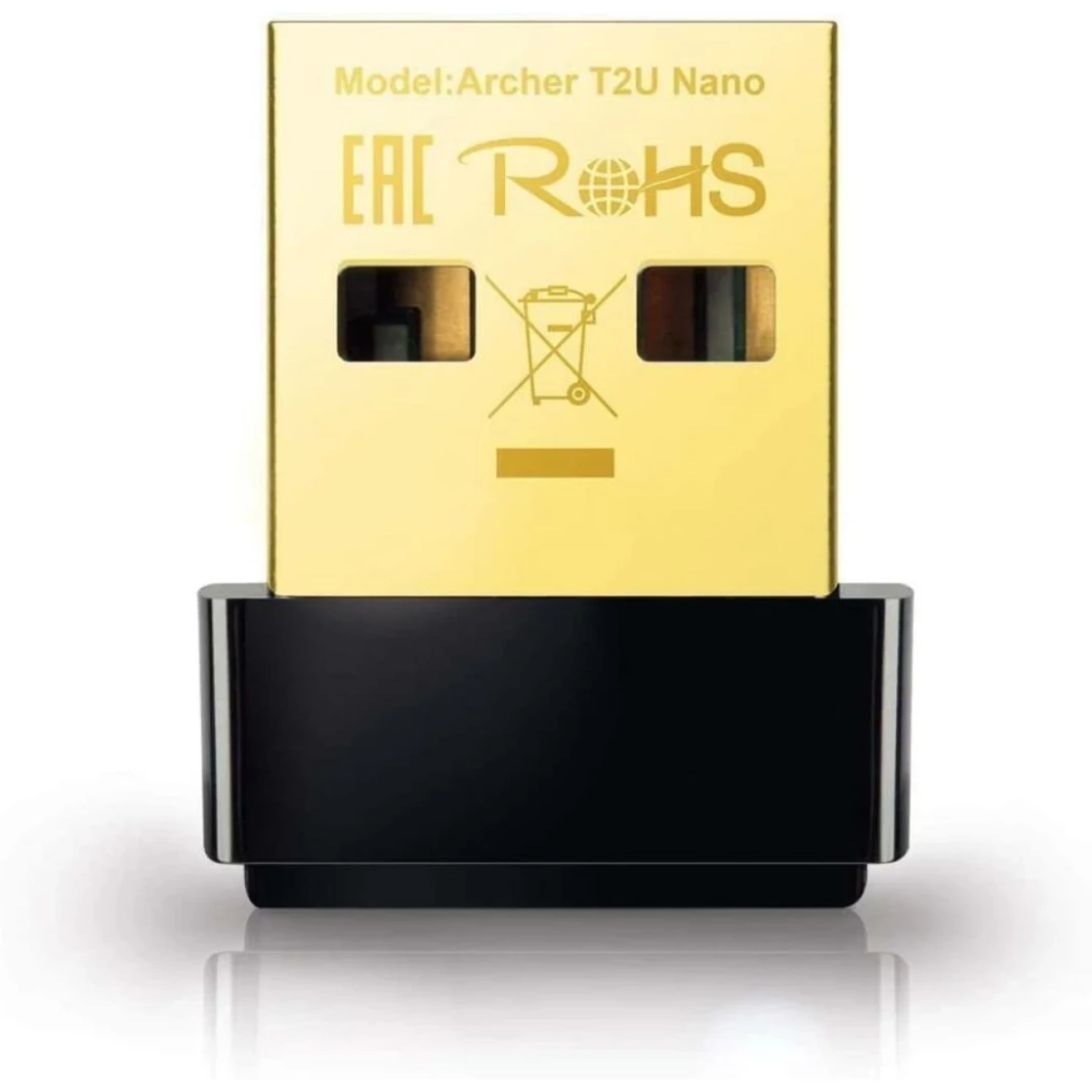 TP-Link Archer T2U Nano AC600 USB WiFi Adapter Dual Band 2.4G/5G Mini size Supports Windows (XP/7/8/8.1/10/11) Mac OS (10.7~10.14)