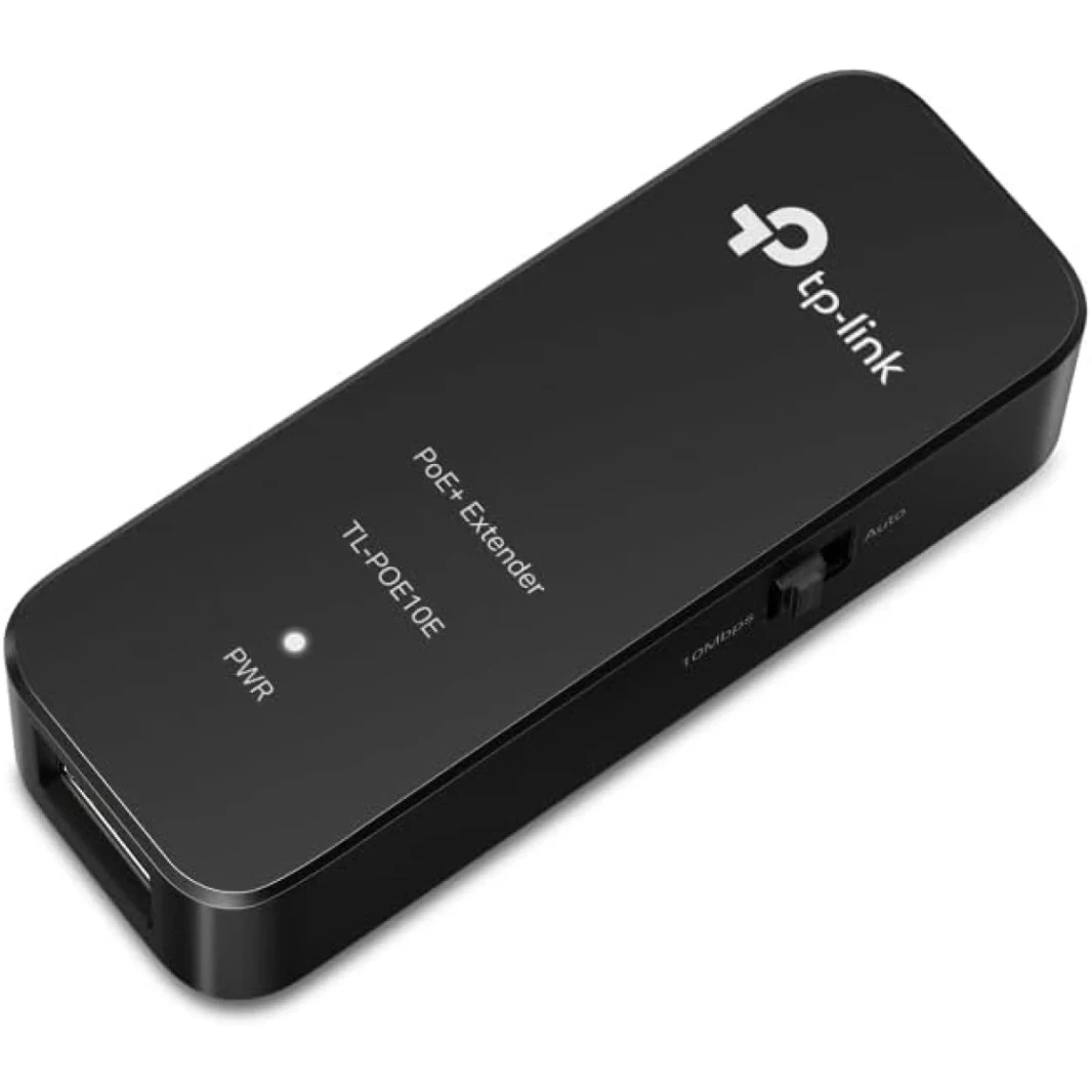 TP-Link TL-POE10E FAST Ethernet POE+ Extender POE/POE+ امتداد شبكة 100 متر-250 مترًا مع 802.3AF/يصل إلى 20 وات توصيل الطاقة والتشغيل