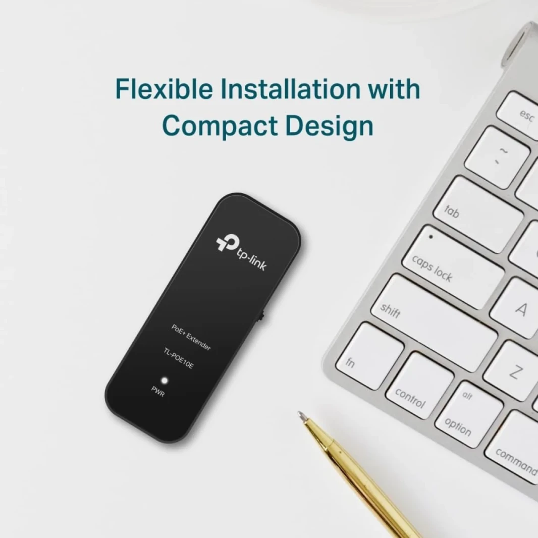 TP-Link TL-POE10E FAST Ethernet POE+ Extender POE/POE+ امتداد شبكة 100 متر-250 مترًا مع 802.3AF/يصل إلى 20 وات توصيل الطاقة والتشغيل