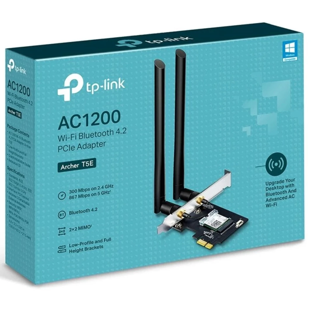 TP-Link Archer T5E AC1200 Dual Band Wireless PCIe & Bluetooth 4.2