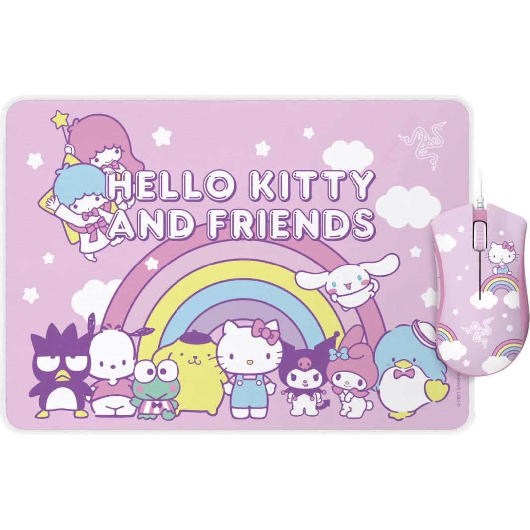 Razer Deathadder Essential + Goliathus Medium Bundle Hello Kitty & Friends Edition