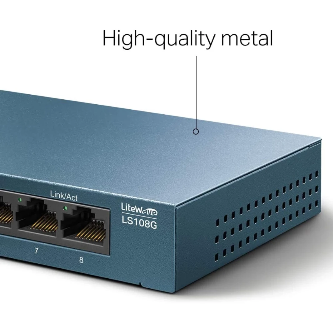 TP-Link LS105G 5-Port Desktop/WallMount Gigabit Ethernet Switch/Hub Network Splitter Steel Case