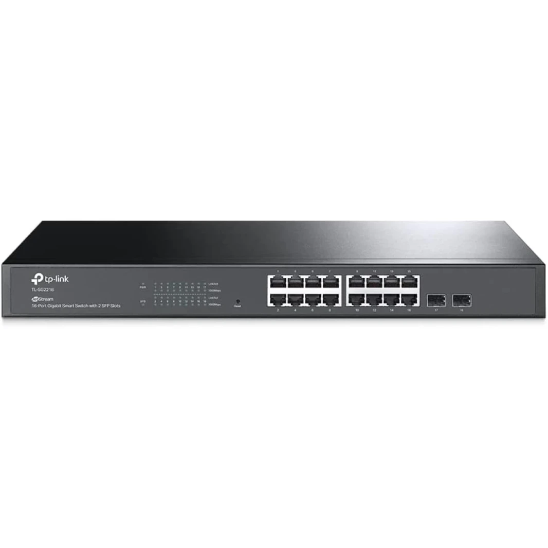 TP-Link TL-SG2218P 16 Port Gigabit Smart Managed Poe Switch16 Poe+ Ports 150W 2 SFP Slots Support Omada Sdn Poe Recovery