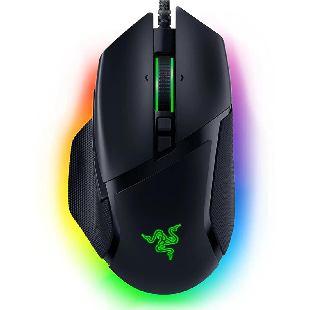Razer Basilisk V3 تخصيص أسرع تبديل Chroma RGB 26K DPI 11 أزرار Hyperscroll - أسود