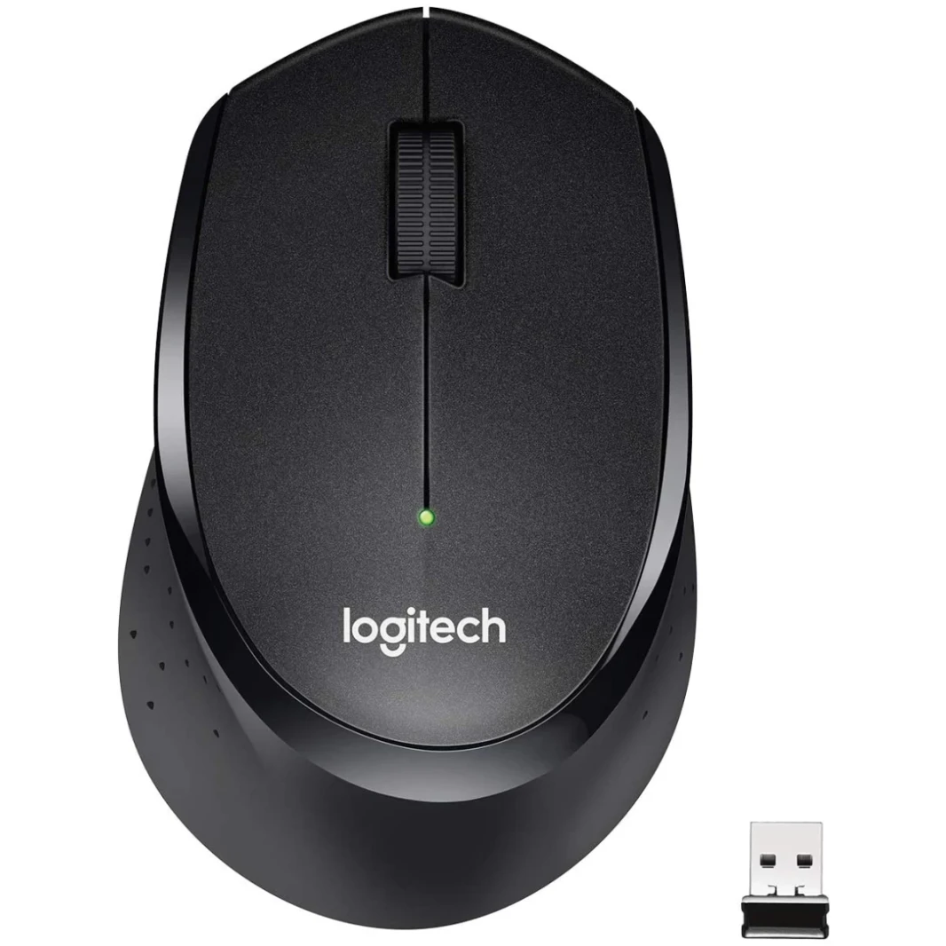 Logitech M330 Silent Plus Wireless 1000 DPI تتبع بصري لمدة عامين على الكمبيوتر الشخصي و MAC - أسود
