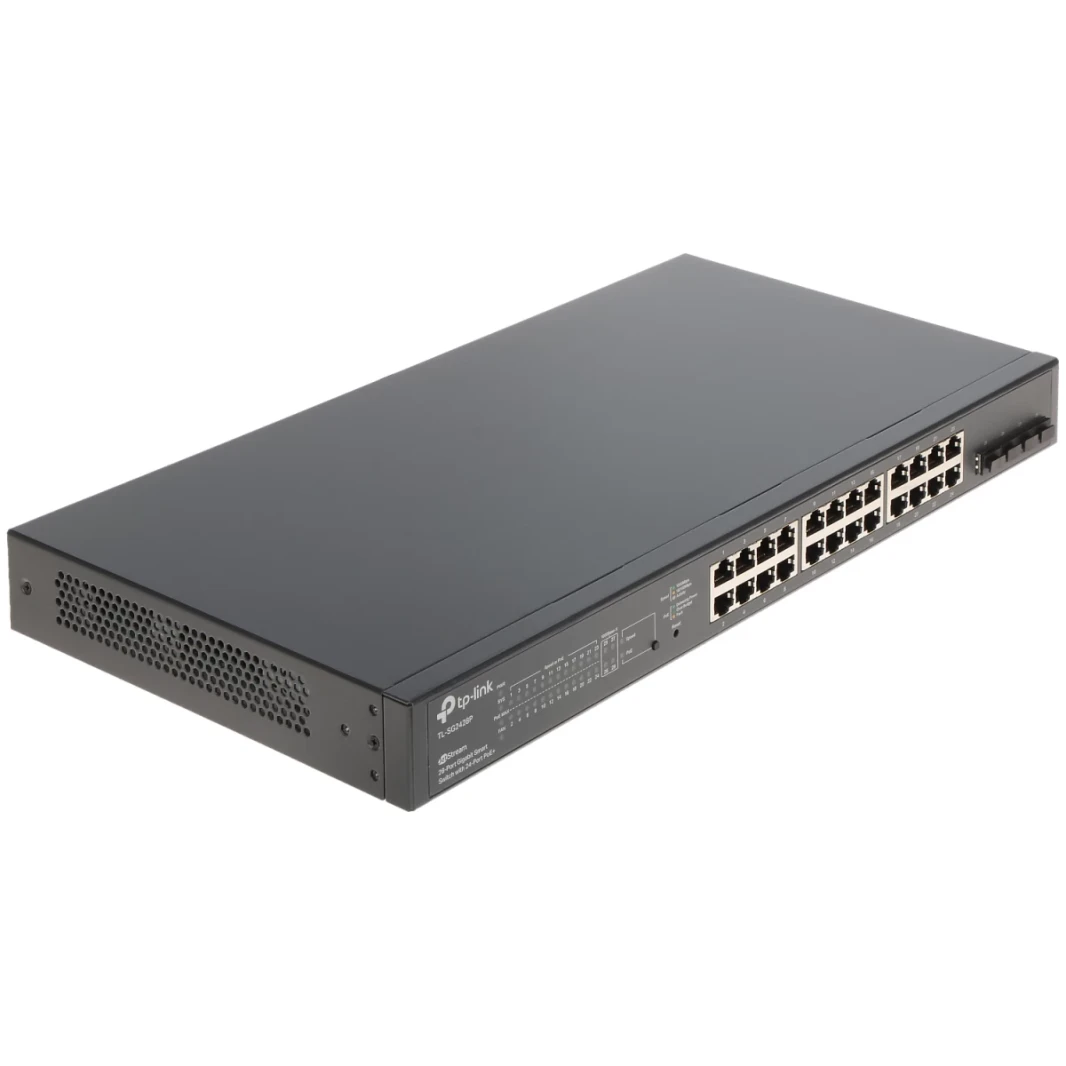 TP-Link TL-SG2428P JetStream 24 Port Gigabit Smart Managed Poe Switch 24 Poe+ Ports @250W & 4 SFP Slots Omada SDN Integrated