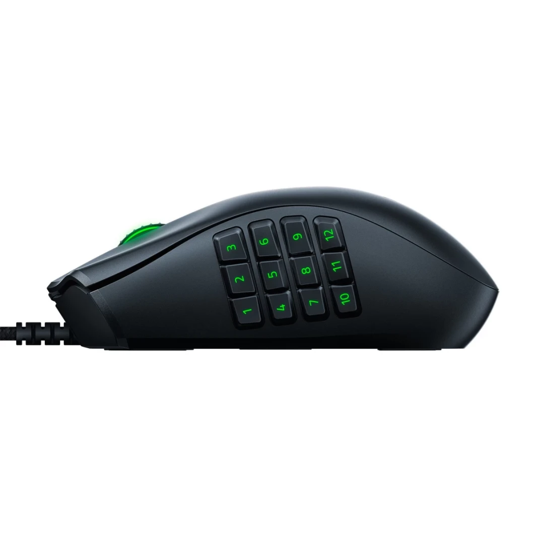Razer Naga X - MMO Gaming Mouse مع 16 أزرار قابلة للبرمجة (مفاتيح الماوس البصرية ، مستشعر بصري 5G ، Chroma RGB ، كابل Speedflex) الأسود