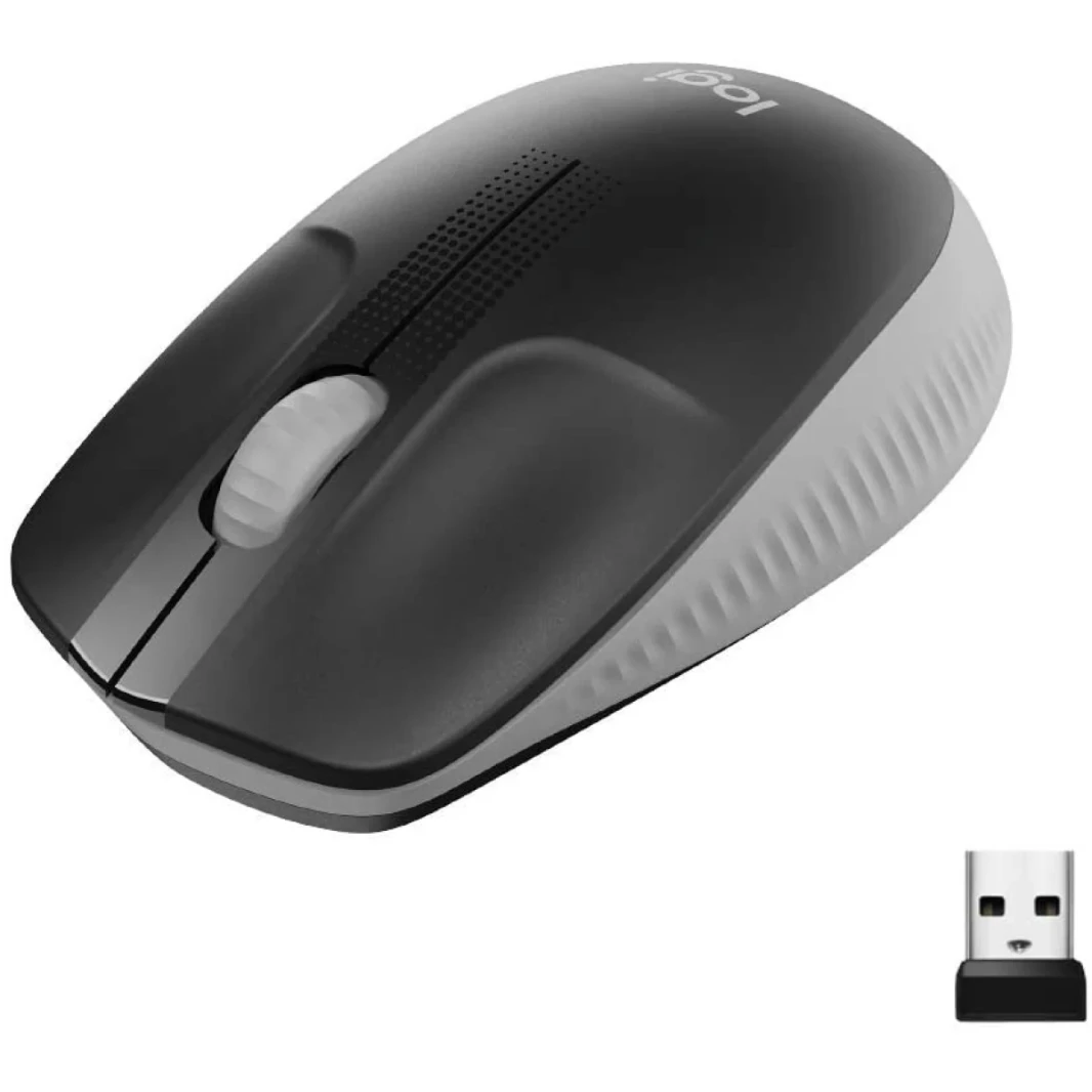 Logitech Wireless Mouse M190 بالحجم الكامل تصميم منحنى ambidextros