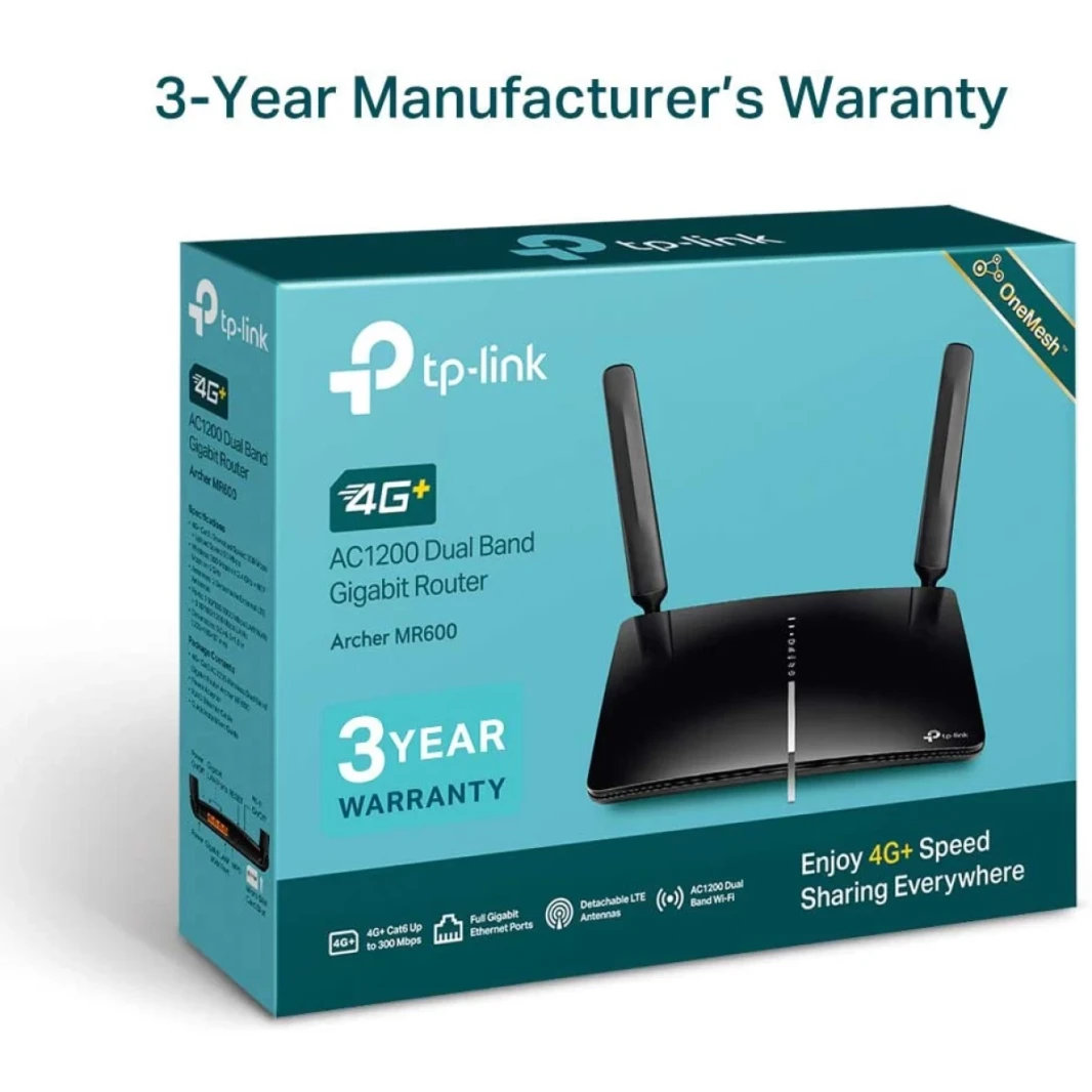 TP-Link Archer MR600 AC1200 MBPS 4G+ Mobile Wi-Fi Dual Band 4G/3G SIM SIM SIM SIM SIM Network Online