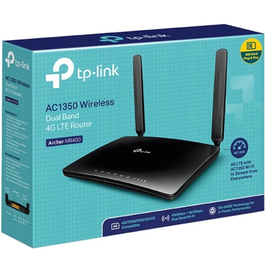 TP-Link Archer MR400 AC1200 Dual Band 4G LTE Router