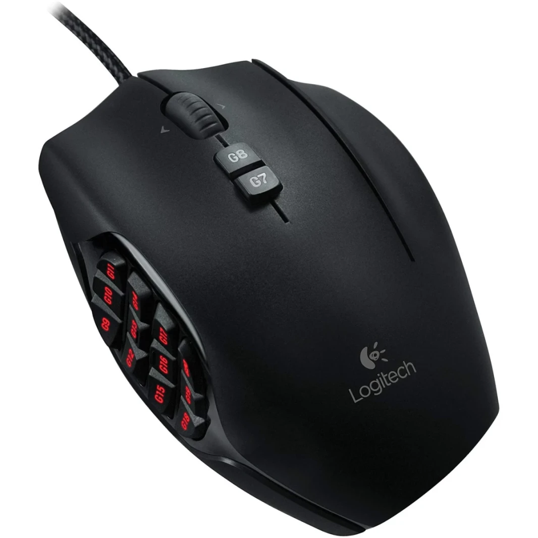 Logitech G600 MMO Gaming Mouse RGB Backlit 20 Programmable Buttons - Black