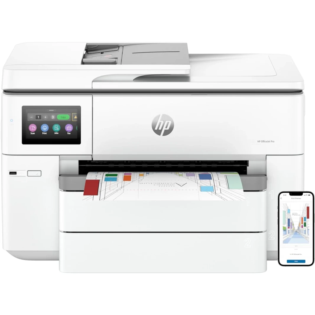 HP OfficeJet Pro 9730 All-in-واحد طابعة ملونة A3 مع أعمال الطباعة اللاسلكية و ADF ، Duplex
