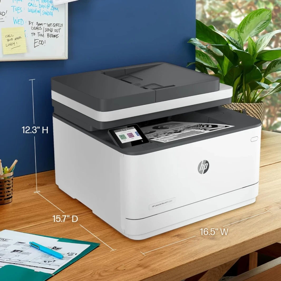 HP LaserJet Pro MFP 3103FDW Mono Laser Multifunction 4-in-One Frinters ، Duplex & Auto Feeder-White