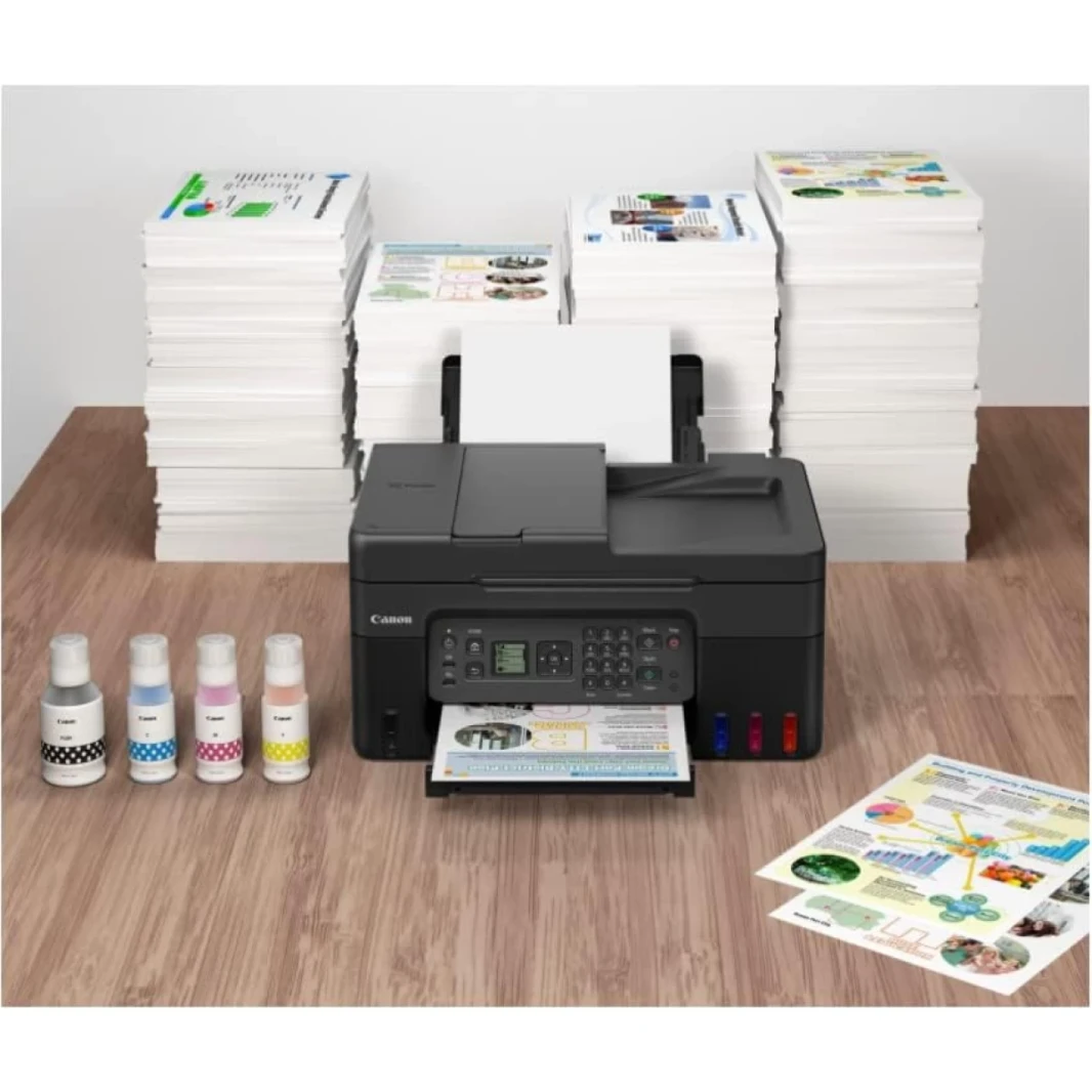 Canon Pixma G4470 حبر الخزان الكل في واحد آلة متعددة الوظائف اللاسلكية (نسخ/طباعة/مسح/فاكس) مع وحدة تغذية المستندات التلقائية-أسود