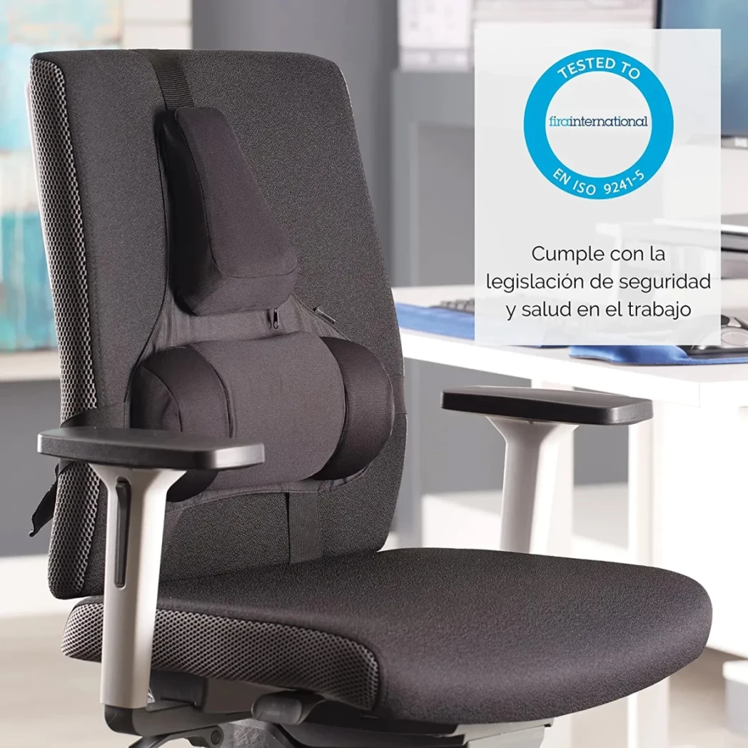 سلسلة Formoes Professional Professional Series Ultimate Back Support 3 قسم رغوة الذاكرة مع حماية الميكروبان - أسود