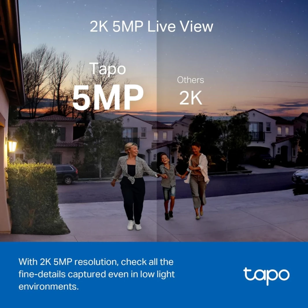 TAPO TAPO D230S1 SMART VIDEO DOOBRICH CAMER CHIME تضمين 2K+ COLOL NIGHT VISION ثنائية الاتجاه صوتي مجاني من الذكاء الاصطناعي Cloud/SD Storage 180 Days Battery W/Alexa & Google Home