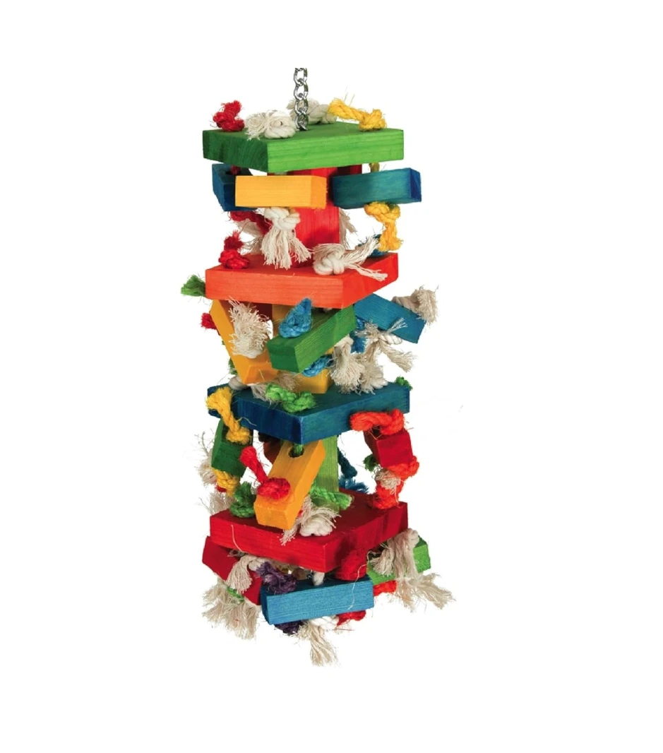 Wooden Parrot Toy Z – A differently designed wooden toy to encourage play and interaction