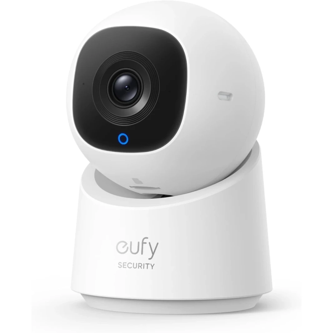 Anker Eufy Security Indoor Cam C220 | دقة 2K دقة كاميرا أمنية ذكية مع تغطية 360 درجة ، والكشف عن الإنسان/الحركة ، وتتبع الذكاء الاصطناعى ، وتوافق مع Alexa و Google Assistant ، الرؤية الليلية