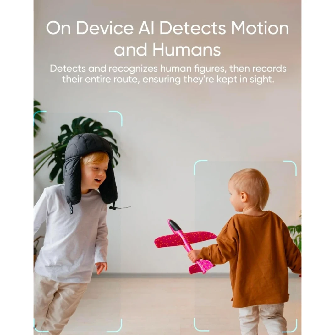 Anker Eufy Security Indoor Cam C220 | دقة 2K دقة كاميرا أمنية ذكية مع تغطية 360 درجة ، والكشف عن الإنسان/الحركة ، وتتبع الذكاء الاصطناعى ، وتوافق مع Alexa و Google Assistant ، الرؤية الليلية