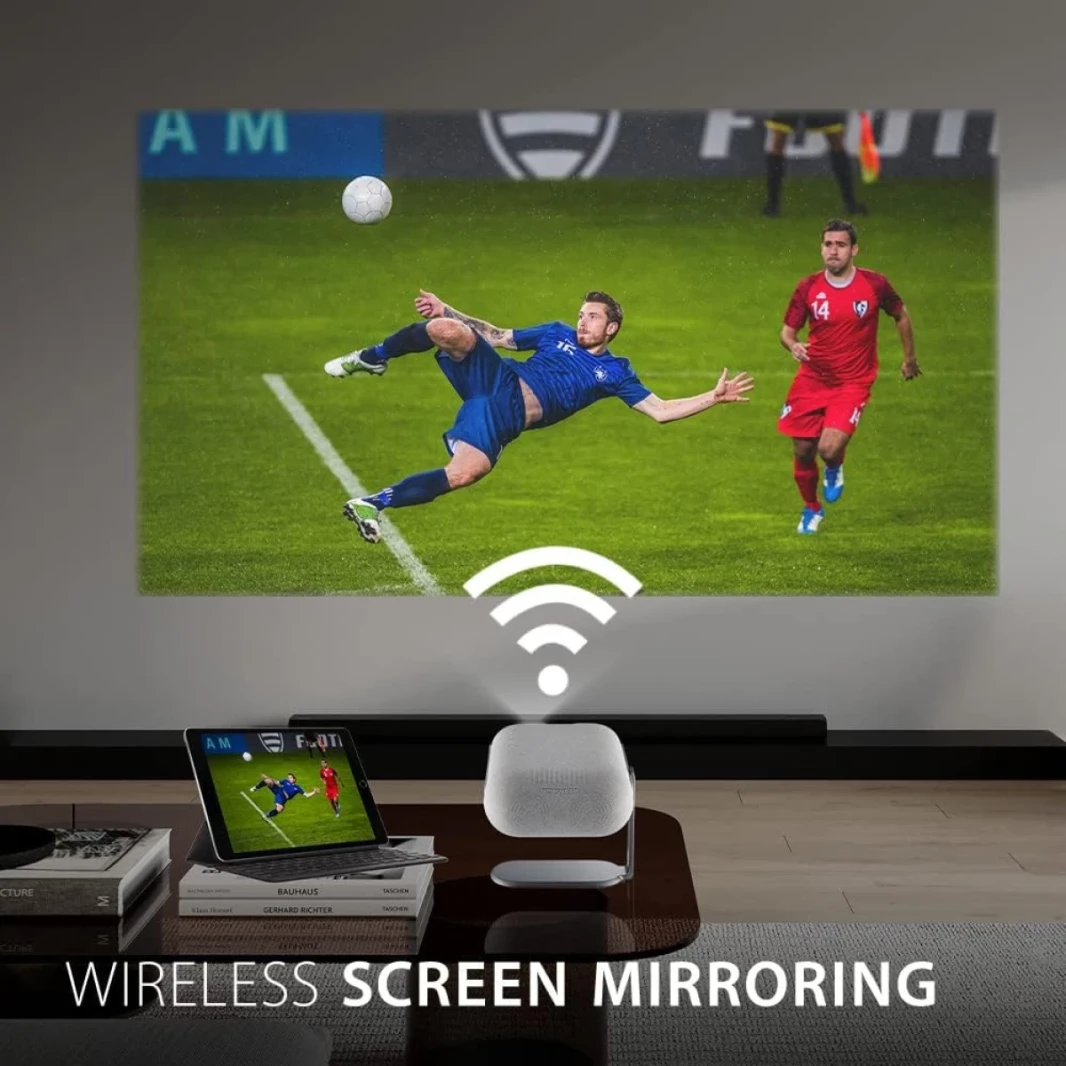 ViewSonic M1 Pro 720p HD Smart LED Portable Projector للترفيه المنزلي مع WiFi و Bluetooth & Harman Kardon Audio
