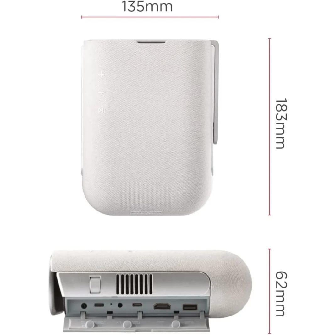 ViewSonic M1 Pro 720p HD Smart LED Portable Projector للترفيه المنزلي مع WiFi و Bluetooth & Harman Kardon Audio