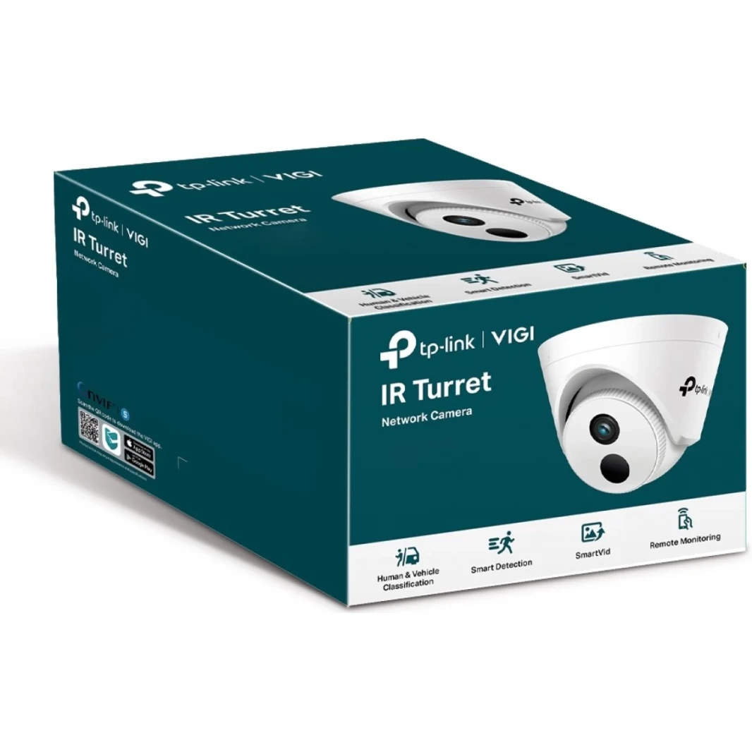 TP-LINK VIGI C440I 4MP IR Turret Network Camera Human & Vehicle Classification Smart Detection H.265+ Corridor Mode Poe Management