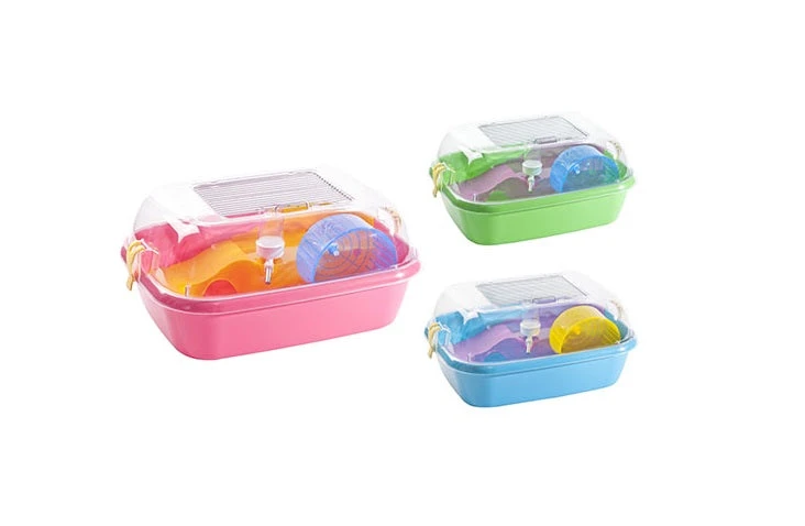 Plastic domed hamster cage قفص هامستر بلاستيكي بسقف مقوس لتوفير مساحة إضافية