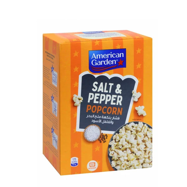 American Garden Microwave Popcorn Sea Salt & Pepper 255g