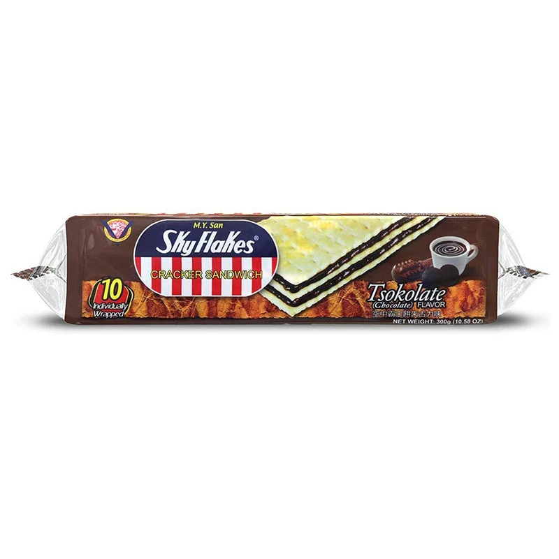 M.Y.San SkyFlakes Cracker Sandwich Chocolate Flavor 300g