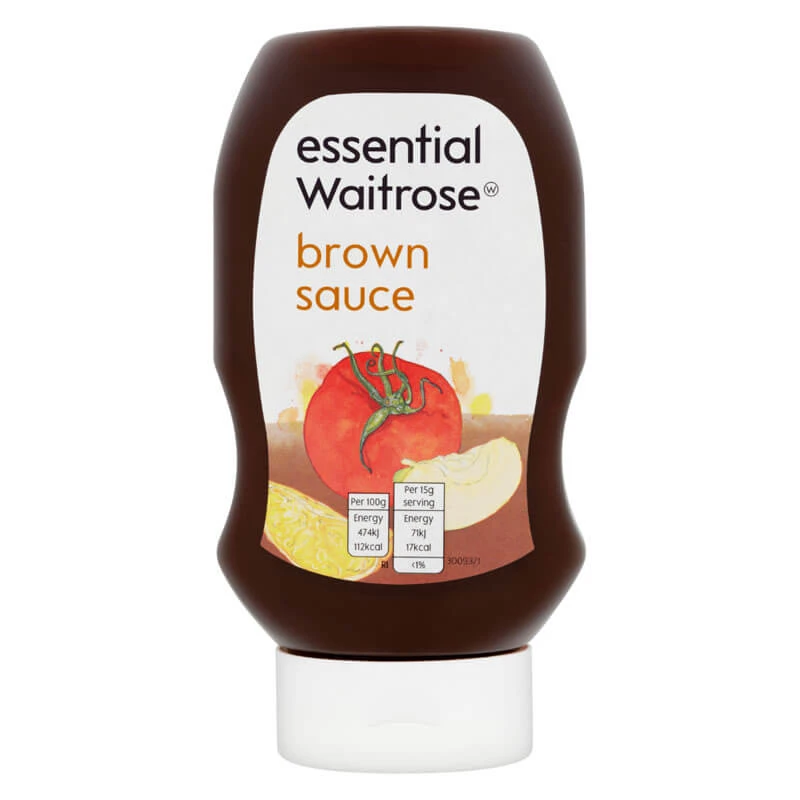 Waitrose Essential Squeezy Brown Sauce 480g