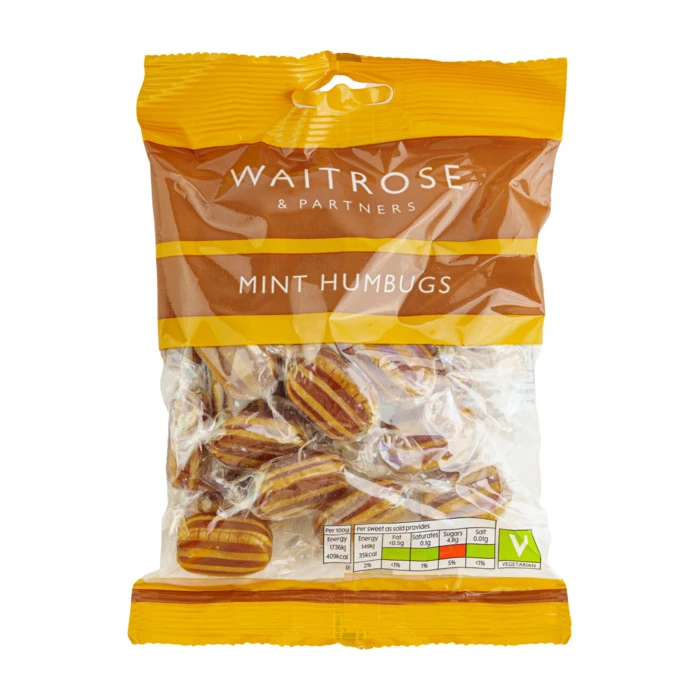 Waitrose Mint Humbugs 225g