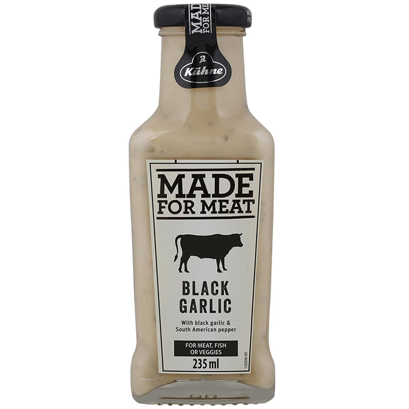 صلصة الفلفل الأمريكي بالثوم الأسود واللحم من Kuhne Made For Meat 235 مل