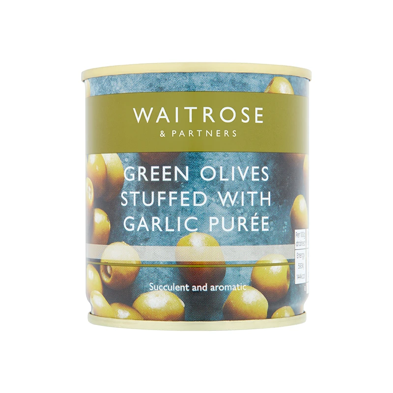 Waitrose Green Olives Garlic Puree 200g