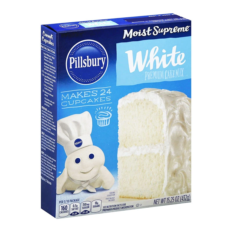 Pillsbury Moist Supreme خليط كيك أبيض فاخر 432 جم