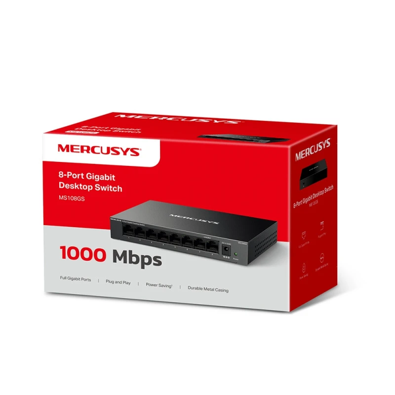 Mercusys MS108GS | تبديل سطح المكتب 8-Port Gigabit
