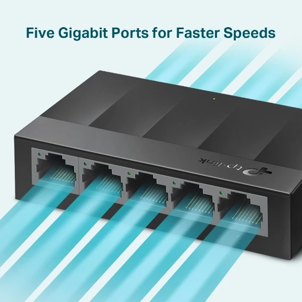 TP-Link LS1005G | 5-PORT 10/100/1000MBPS مفتاح شبكة سطح المكتب