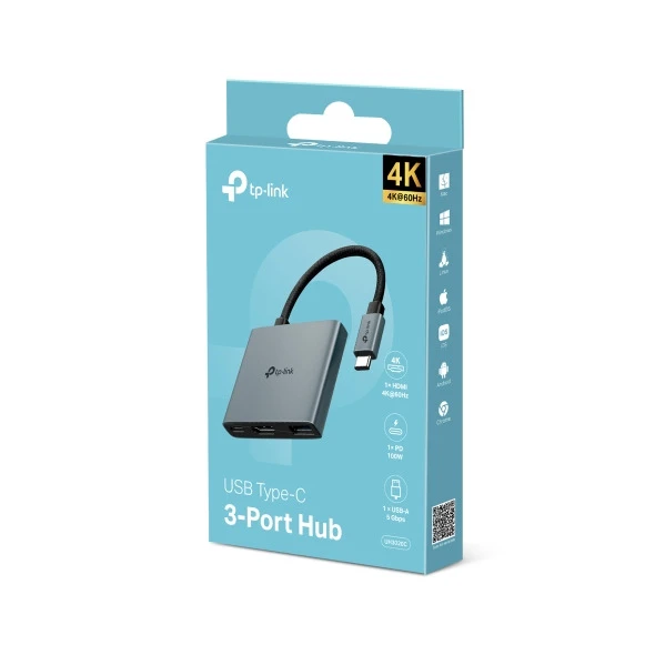 TP-Link UH3020C | USB Type-C 3 في 1 محور